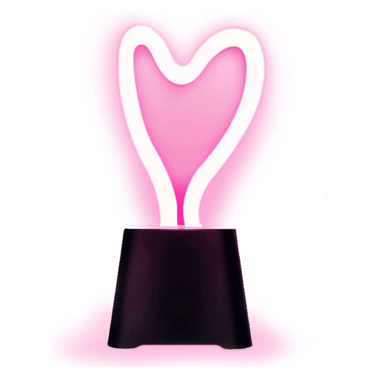 Aquarius Heart Neon Light & Bluetooth Speaker - Pink