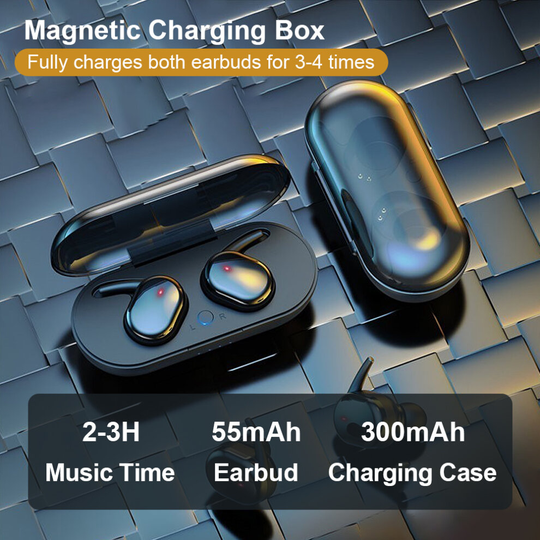 Bluetooth 5.0 Wireless Headphones Mini Earbuds Waterproof Headset