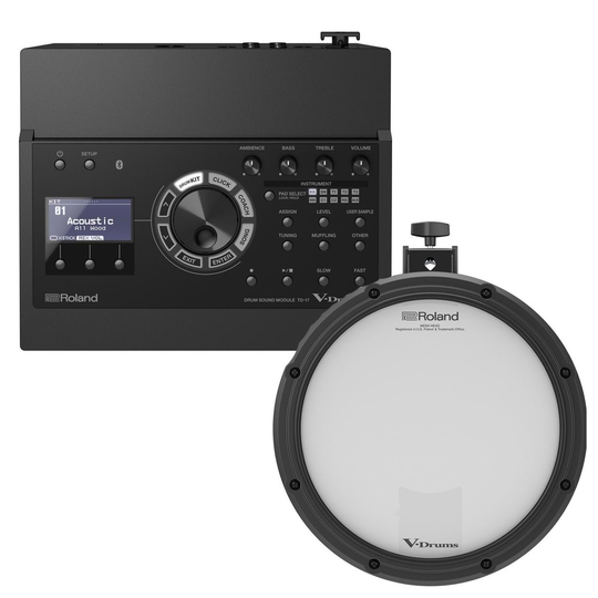 Roland TD-17 V-Drums Sound Module with PDX-12 Snare Pad