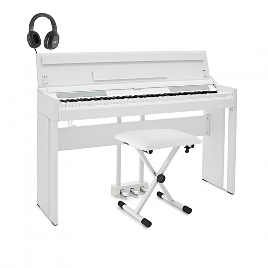 DP-12 Digital Piano by Gear4music + Accessory Pack White
