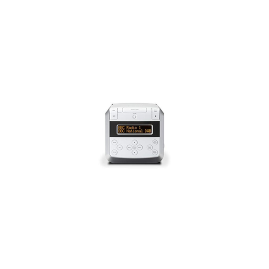 Roberts Sound 48 DAB/DAB+/FM Stereo Clock Radio with CD, Bluetooth, USB Playback/Charging - White