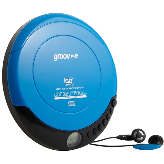 Groov-e Retro Series Personal CD Player - Blue