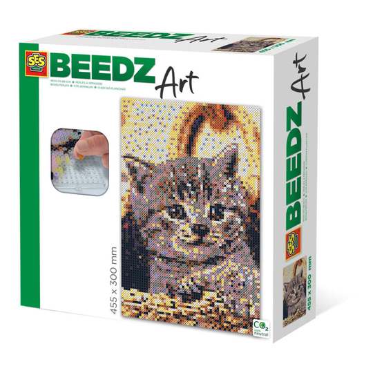 Ses Creative Cat Beedz Art Mosaic Kit 7000 Iron-On Beads Unisex Eight Years 06006