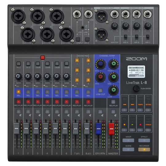 Zoom LiveTrak L-8 Mixer for Podcasters and Musicians