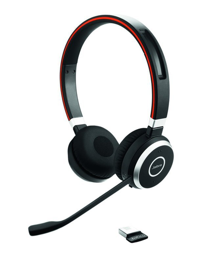 Jabra Evolve 65 USB-A Wireless Bluetooth Stereo Headset for PC, laptop, smartphone, softphone and tablet