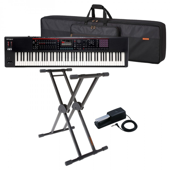 Roland Fantom-08 Synthesizer Keyboard Live Performance Bundle