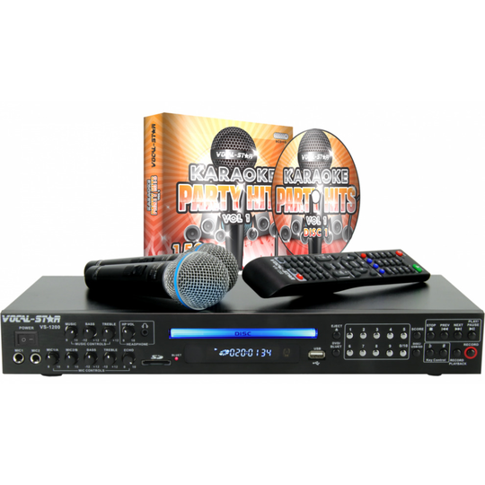 VOCAL-STAR VS-1200 KARAOKE MACHINE WITH 150 SONGS & 2 MICROPHONES