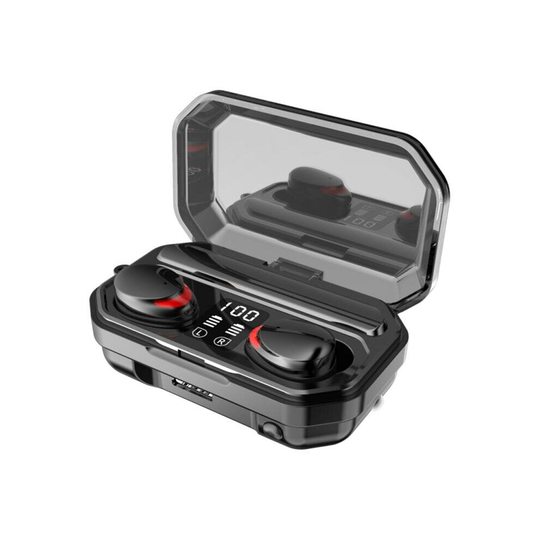 TWS Wireless Earbuds bluetooth 5.1 Earphone Mini HiFi Stereo LED Display 2000mAh Power Bank Headphone with Mic