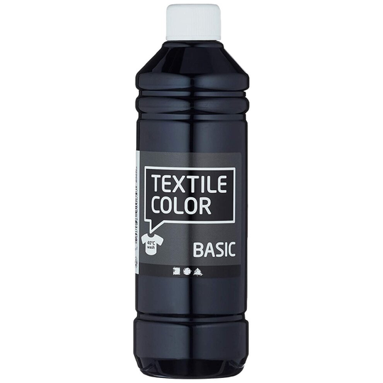 Art Manufacture Design 100263 Art Production Design Textile Color, 500ml Volume, Black