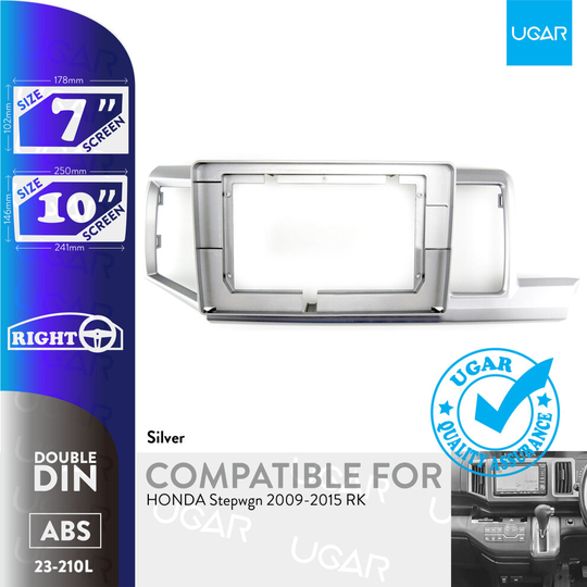 UGAR 7 inch / 10 inch Compatible for HONDA Stepwgn 2009-2015 RK Radio Stereo Dash Installation Mount Kit