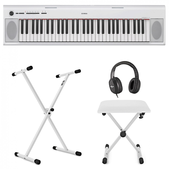 Yamaha Piaggero NP12 Portable Digital Piano X Frame Package White