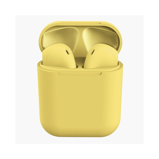 (yellow) i12 Wireless Bluetooth Headphones HIFI Earphones