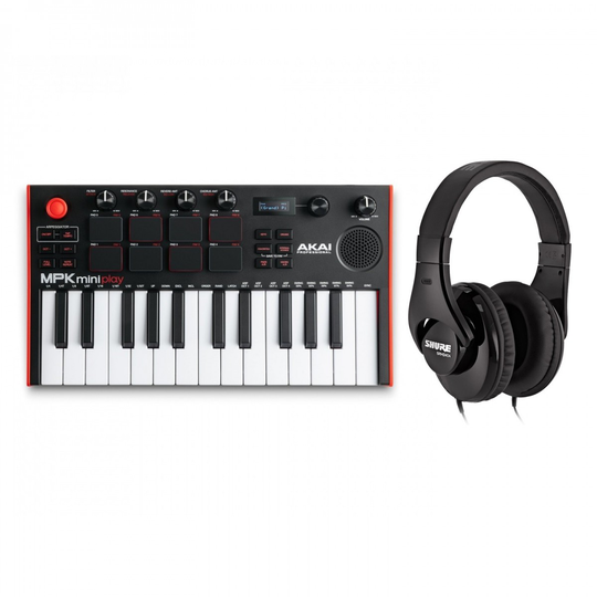 Akai Professional MPK Mini Play MK3 Keyboard + SRH240A Headphones