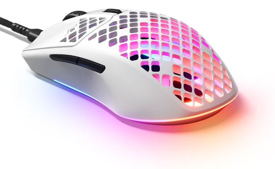 Steel Series Aerox 3 Ultra Lightweight 59g USB-C RGB Gaming Mouse Snow