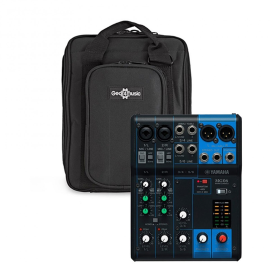 Yamaha MG06 Analog Mixer with Gear4music Bag