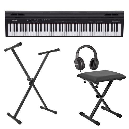 Roland Go:Piano 88 Key Digital Piano with Stand Stool and Headphones