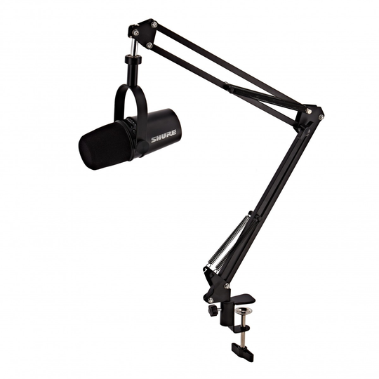 Shure MV7 USB/XLR Podcast Microphone Black with Studio Arm