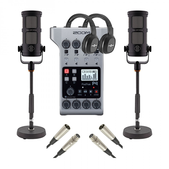 Zoom Podtrak P4 Bundle with Sontronics Podcast Pro