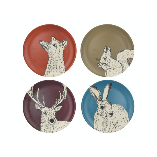 Creative Tops Into The Wild Bamboo Fibre Set Of 4 Dinner Plates
