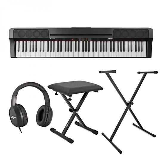 Alesis Prestige Digital Piano Black Inc. Stand Bench and Headphones