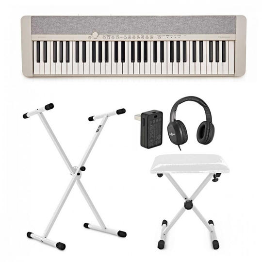 Casio CT-S1 Portable Keyboard Package with Bluetooth Dongle White