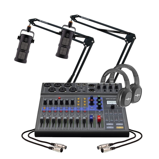 Zoom L8 Podcasting Bundle with Sontronics Podcast Pro