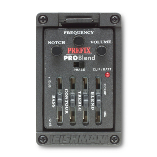 Fishman Prefix Pro Blend Onboard Preamp With Narrow Pickup