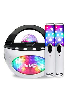 Rockjam K-Pop Rechargeable Bluetooth Karaoke Machine With Two Wireless Microphones - Black
