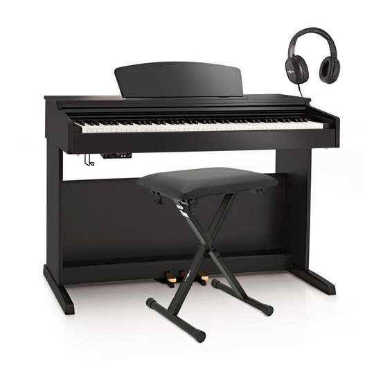 DP-10X Digital Piano by Gear4music + Accessory Pack Gloss Black