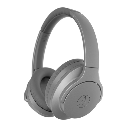 AUDIO TECHNICA QuietPoint ATH-ANC700BT Wireless Bluetooth Noise-Cancelling Headphones - Grey, Grey