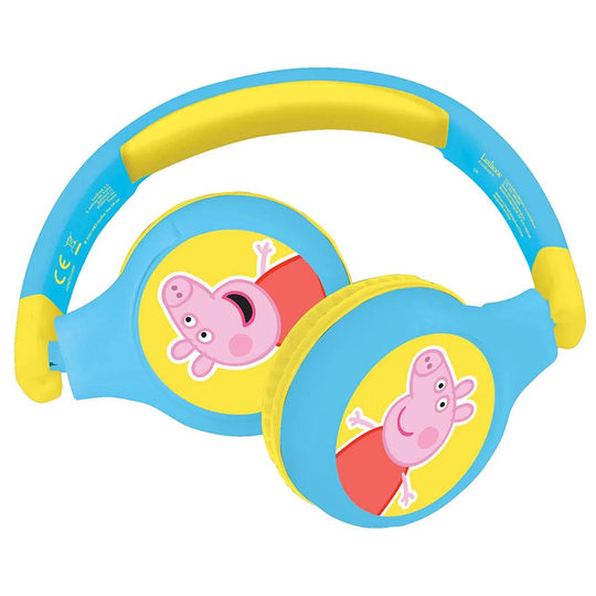 Lexibook Peppa Pig Bluetooth & Wired Foldable Headphones - Blue