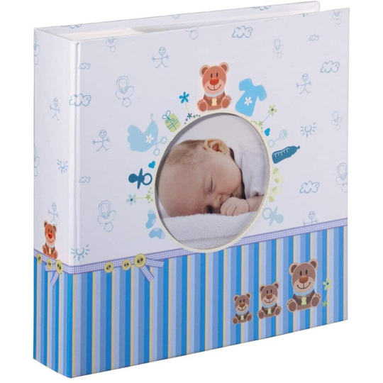 Hama Baby Photo Album, Blue, 22.5cm x 22.5cm, 100 Pages