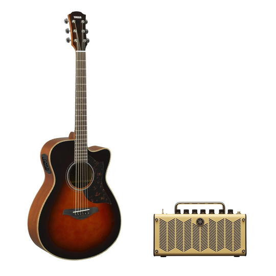Yamaha AC1M Mahogany Electro Acoustic Tobacco Sunburst w/ THR5 Amp