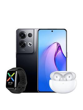 Oppo Reno8 Pro 5G 256Gb Black With Air 2 Pro Wireless Headphone And Oppo Watch Free