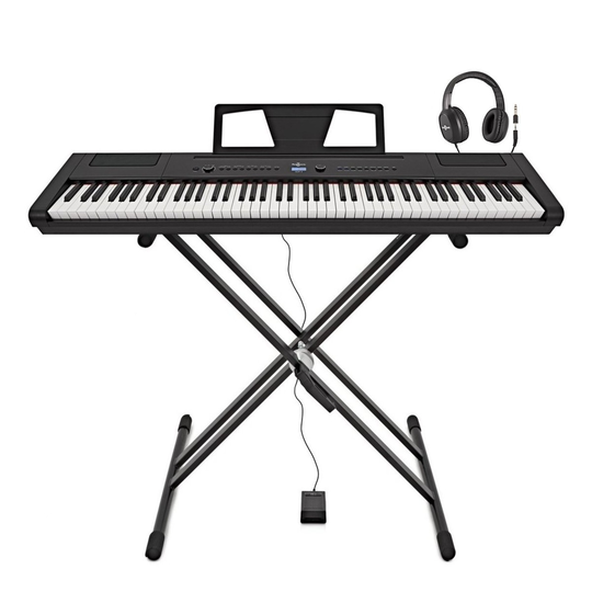 SDP-3 Stage Piano by Gear4music + Stand Pedal and Headphones