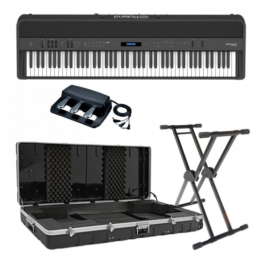 Roland FP-90X Digital Piano Live Performance Bundle Black