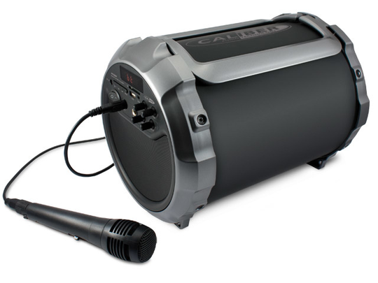 Portable Bluetooth® tube speaker with built-in battery and 'Sing-Along' option HPG512BT