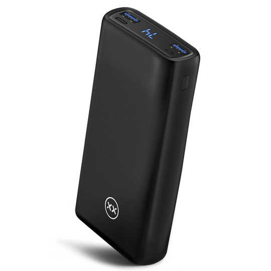 MIXX Ultra Fast20 Power Bank 20000 mAh with 18W, 3 Ports & PD - Black