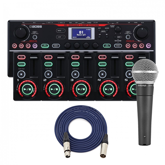 Boss RC-505MKII Loop Station with Shure SM58