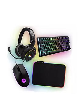 Stealth 4-In-1 Light Up Gaming Bundle - Keyboard, Mouse, Mouse Pad, C6-100 Led Gaming Headset