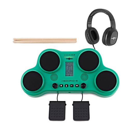 VISIONPAD-6 Electronic Drum Pad Pack by Gear4music Green