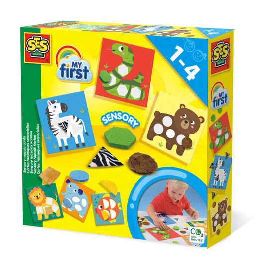 Ses Creative Children's My First Sensory Mosaic Cards Unisex One To Four Ye 14483