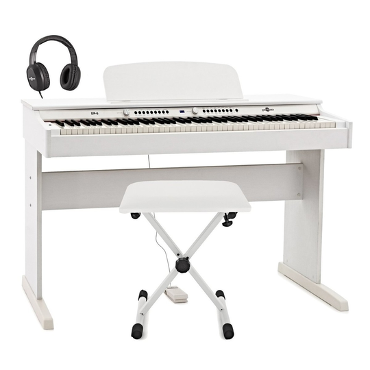 DP-6 Digital Piano by Gear4music + Accessory Pack White
