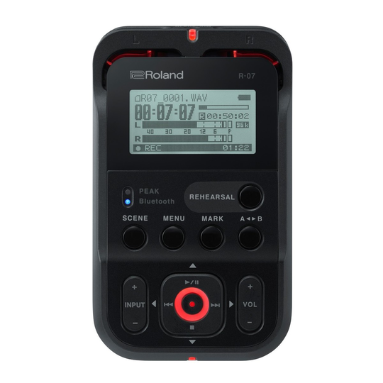 Roland R-07 High Resolution Audio Recorder Black