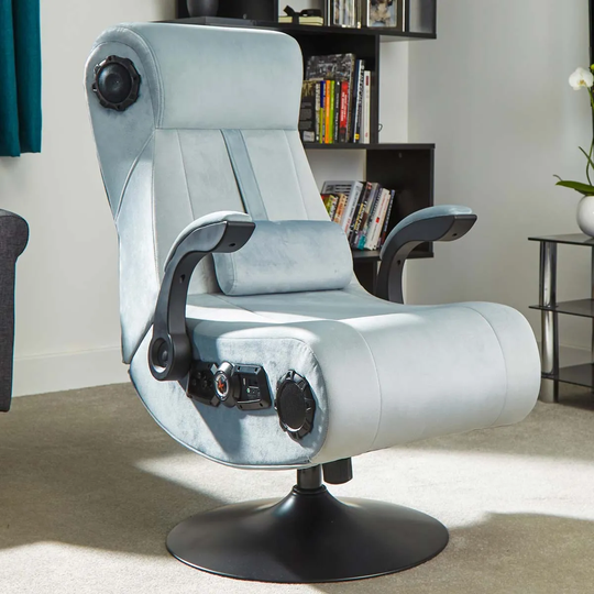 X Rocker Deluxe 4.1 Multi-stereo Audio Media Chair With Vibration - Silver
