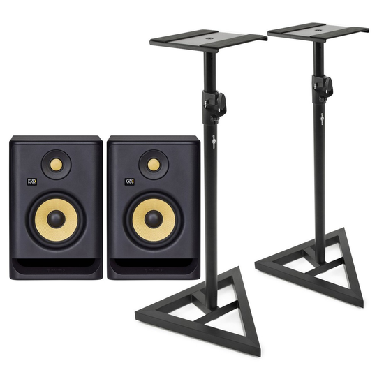 KRK ROKIT RP5 G4 Studio Monitors with Stands