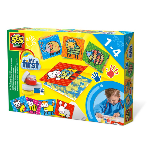 Ses Creative Children's My First Fingerpaint Cards Set 3 Paint Pots Unisex 14415