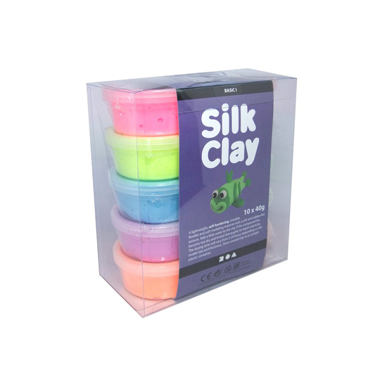Silk Clay | 10x 40g Tubs | Assorted Colours