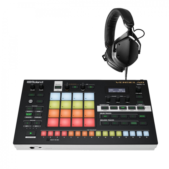 Roland MV-1 Verselab Production Studio with V-Moda M-200 Headphones