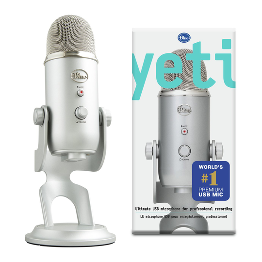 Blue Yeti USB Streaming, Gaming/Podcasting Microphone-Silver